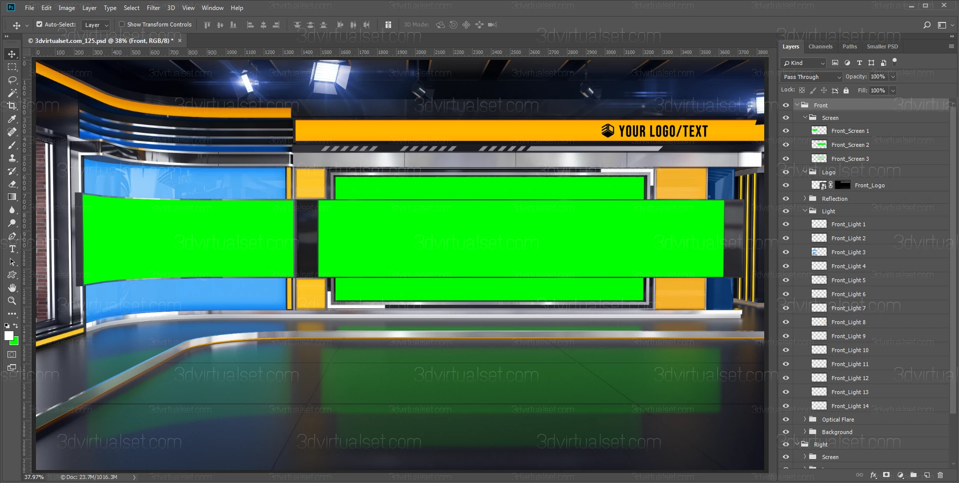 Virtual Set 125 for Photoshop Templates